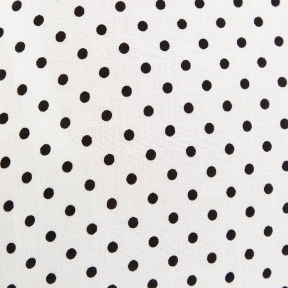 Torrid Plus Size 2 - Rayon Slub Button-front Puff Sleeve Top (B/W Polka Dots!) - Picture 10 of 12